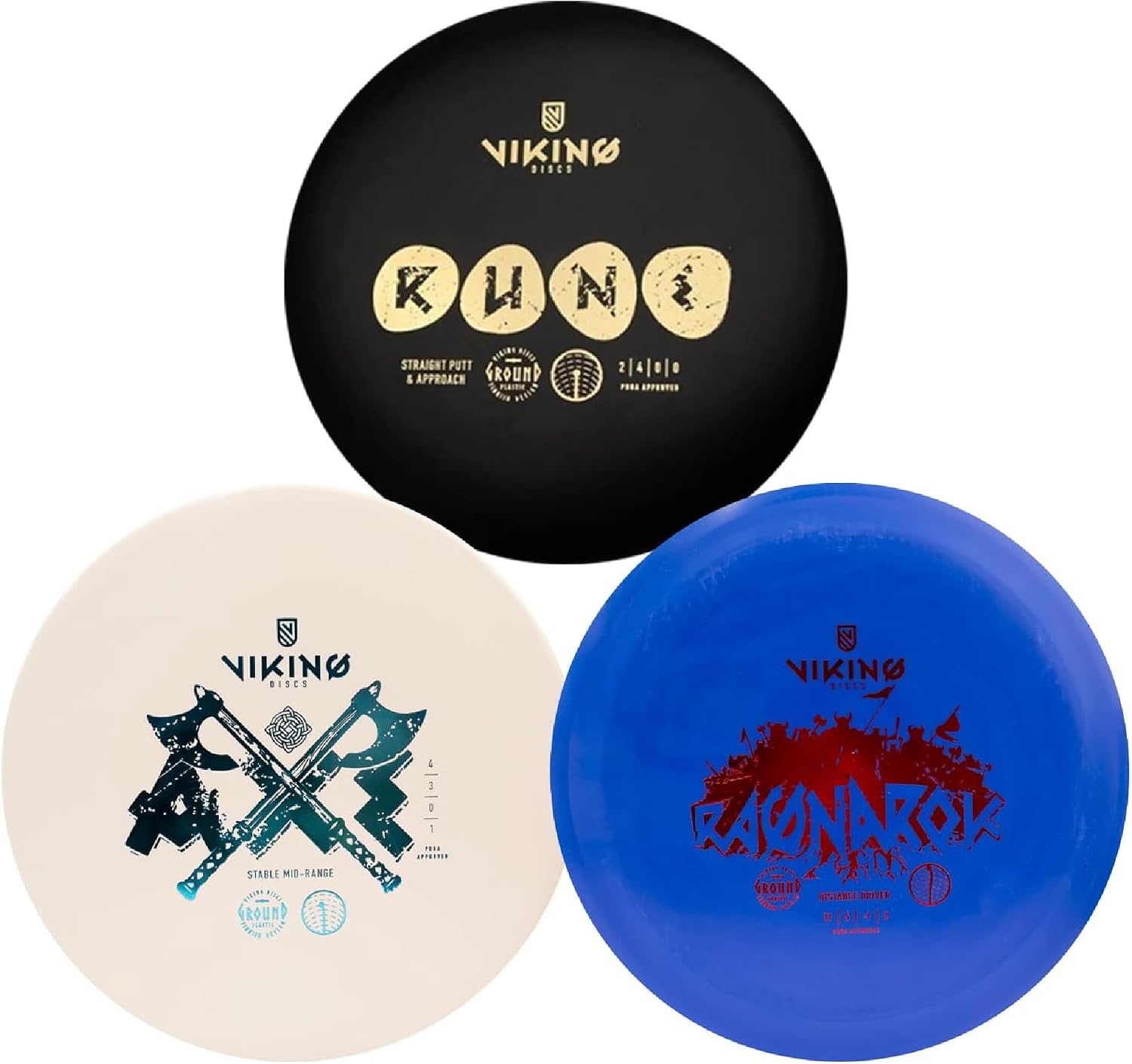 Viking Discs Starter Set (putter, midrange, driver, PDGA)