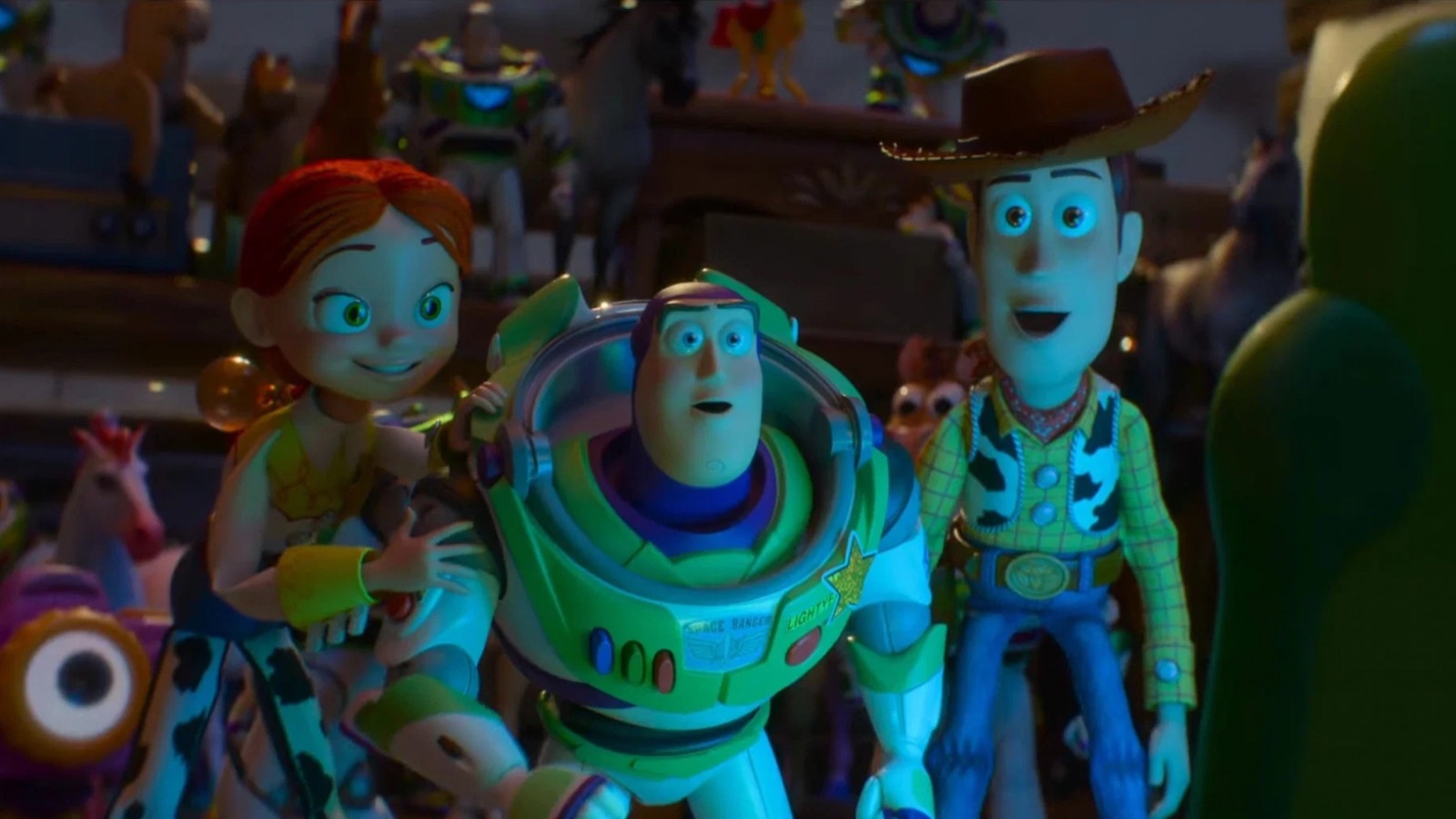 Jessie, Buzz l'Éclair et Woody dans Toy Story 5 de Pixar