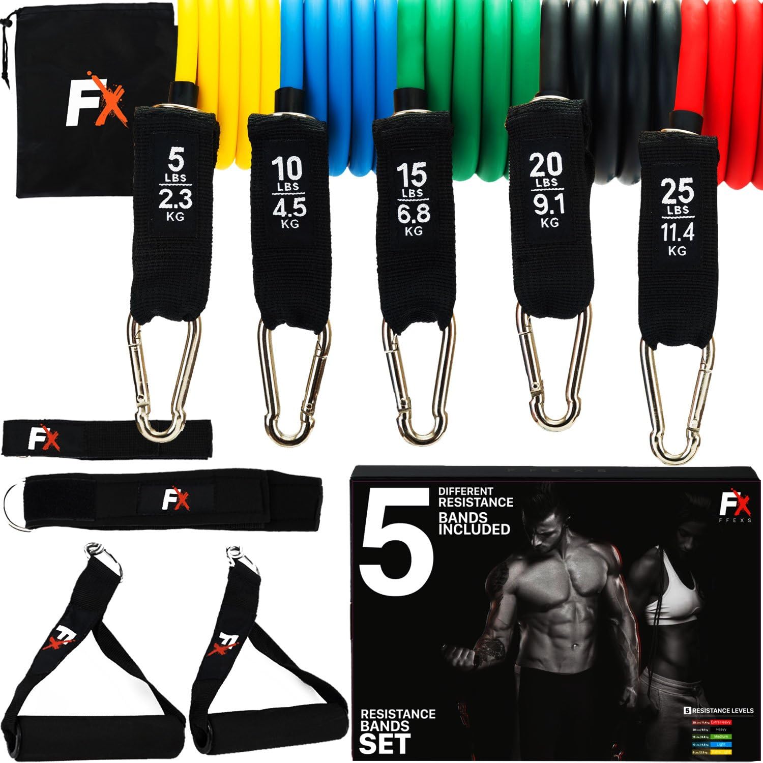 Bande de résistance Fitness Set 5
