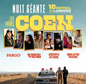 Visuel officiel de la Nuit géante des frères Coen au festival Lumière 2026