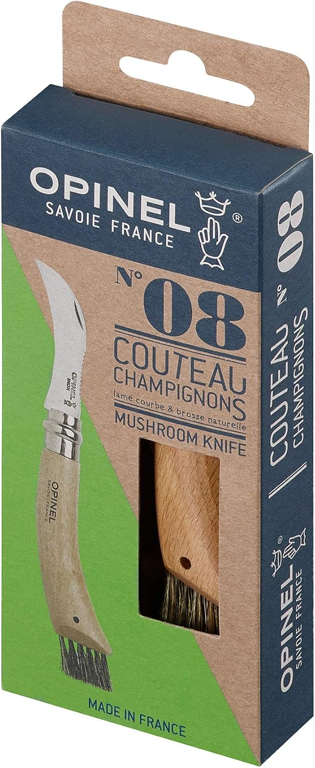 Opinel N°08 couteau à champignon avec brosse