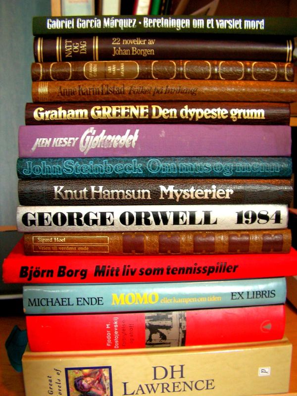 Pile de romans scandinaves et nordiques posés les uns sur les autres