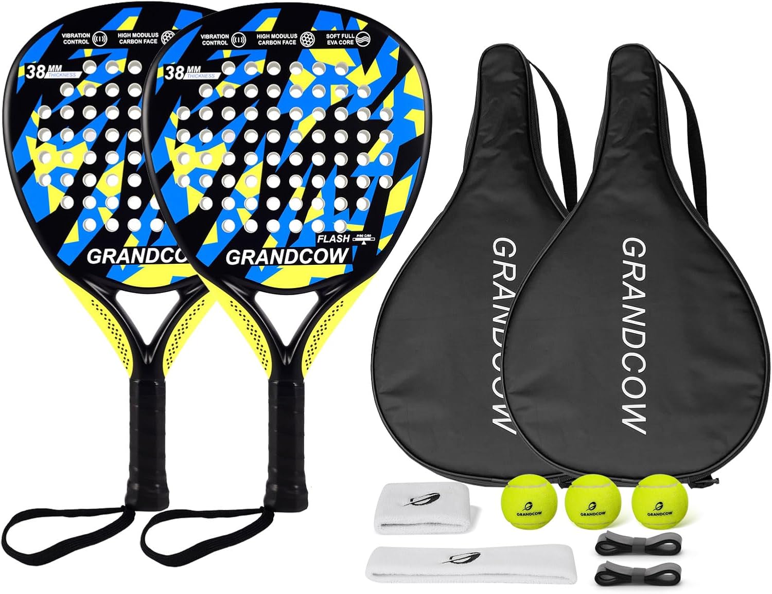 Raquette de padel en fibre de carbone (kit débutant)