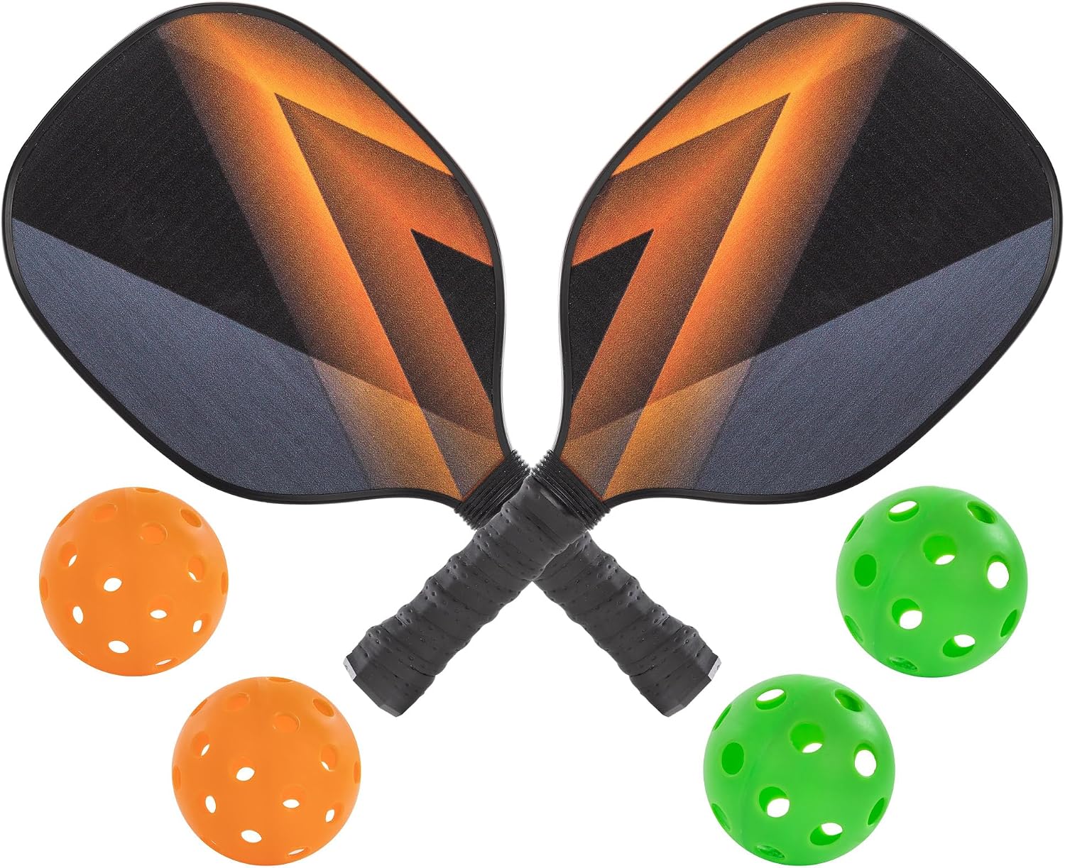 Idena - Set Pickleball 2 raquettes + 4 balles + filet de rangement