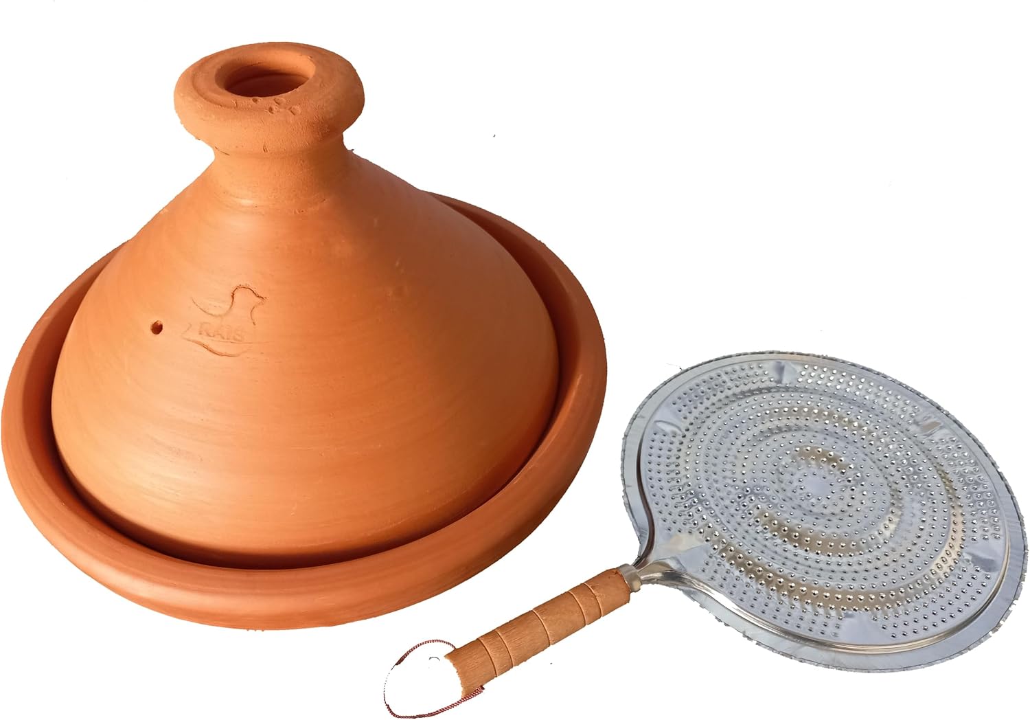 Plat à tajine 30 cm terre cuite + diffuseur