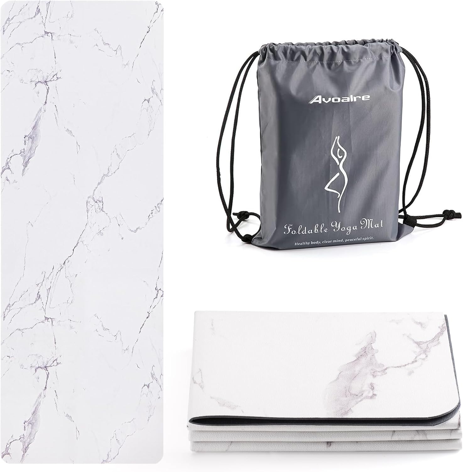Avoalre Tapis de Yoga Voyage Pliable Antidérapant