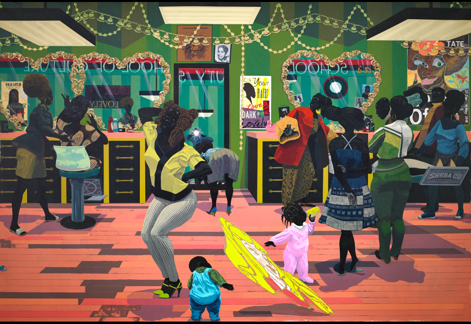 Kerry James Marshall, School of Beauty, School of Culture, scène de salon de beauté afro-américain