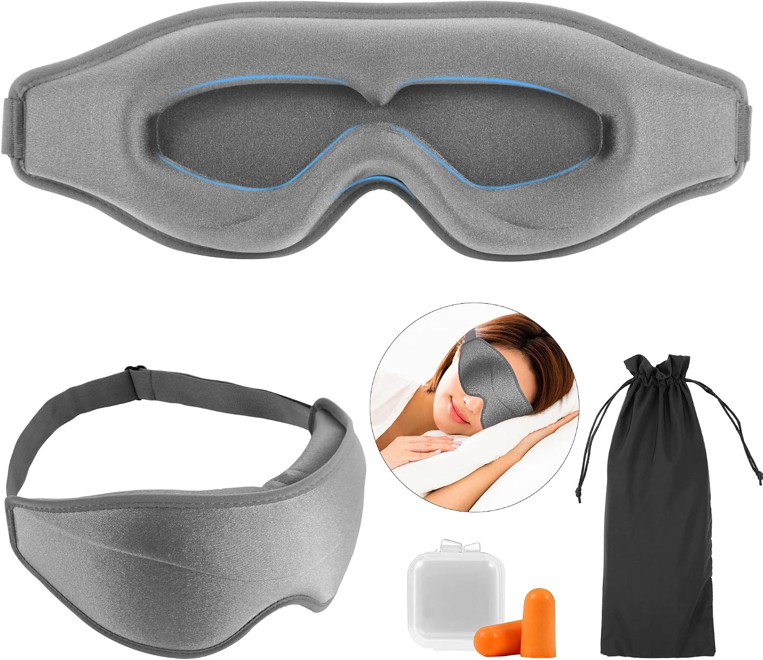 Masque de sommeil 3D occultant