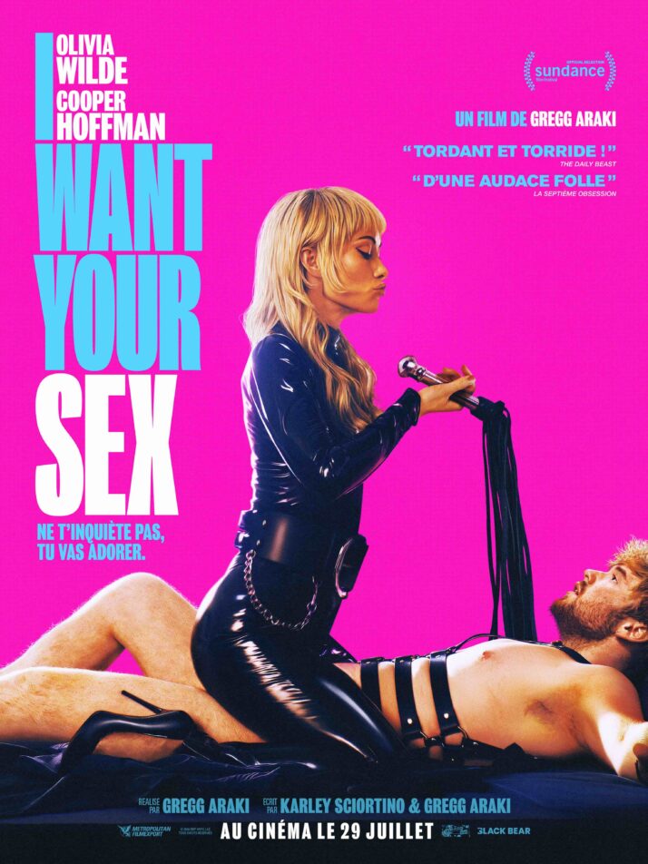 Affiche officielle du film I Want Your Sex de Gregg Araki, avec Olivia Wilde et Cooper Hoffman