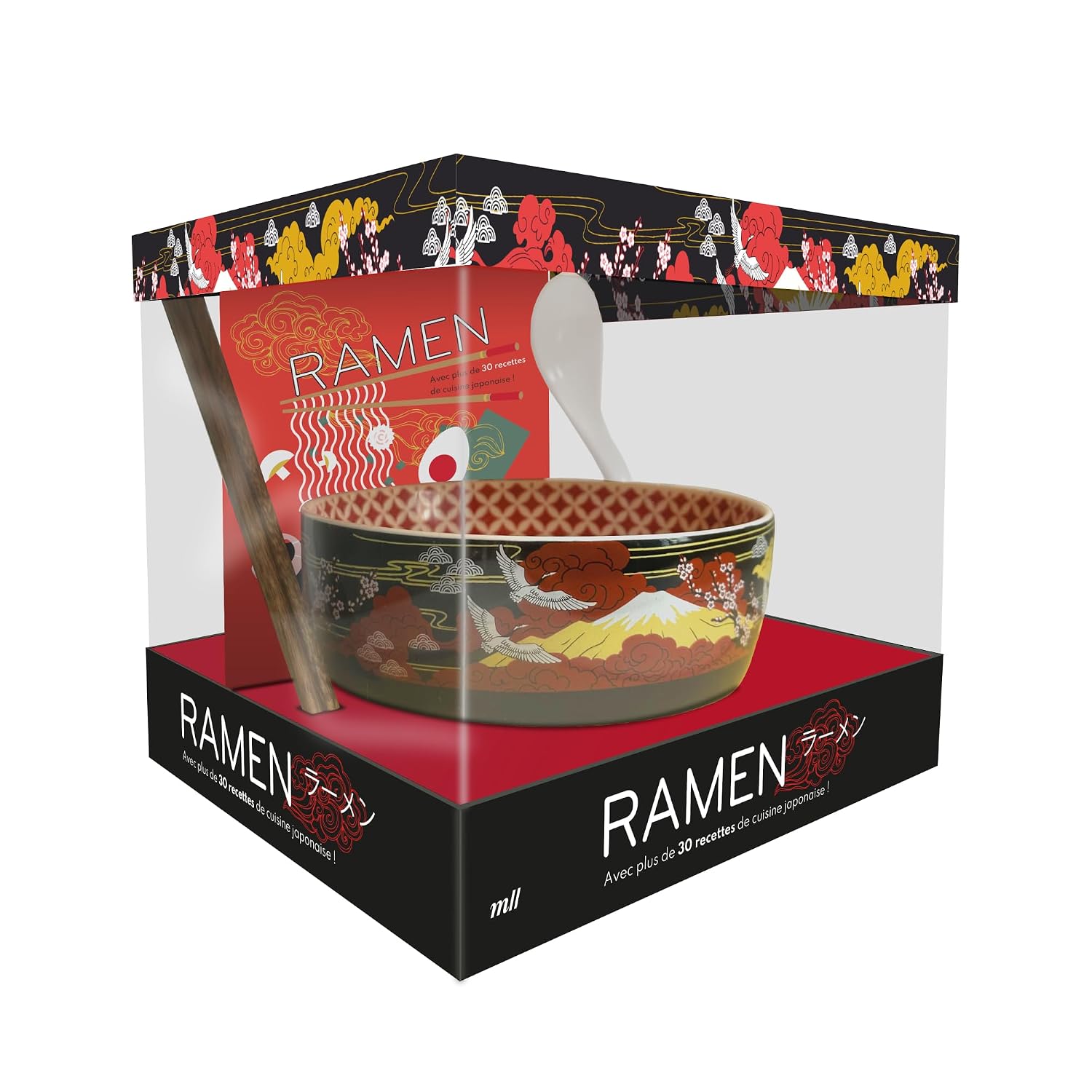 Coffret Ramen (bol, baguettes et 30 recettes)